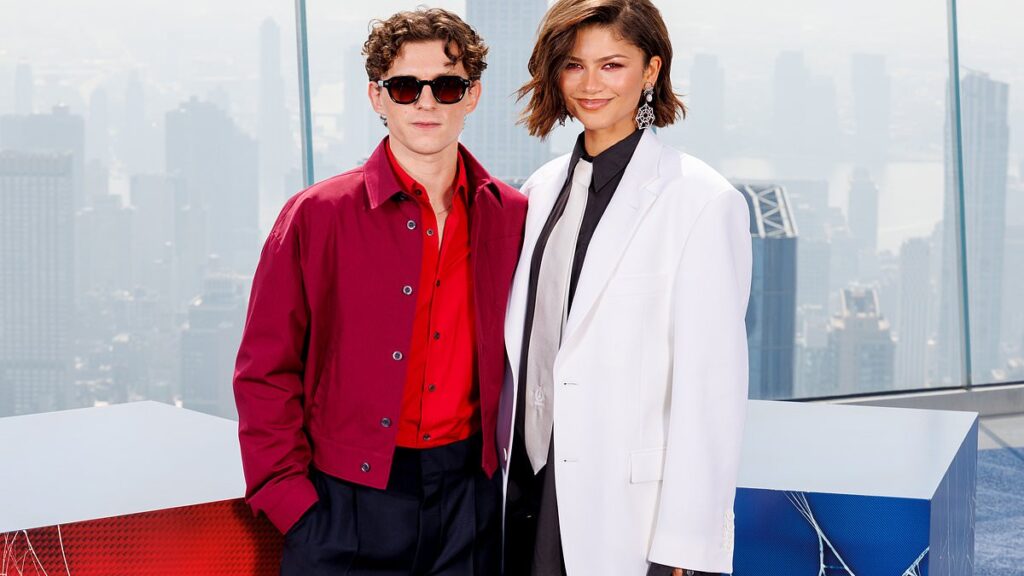Zendaya reveals Spider-Man tribute at photo call with Tom Holland… as she prepares for break from Hollywood