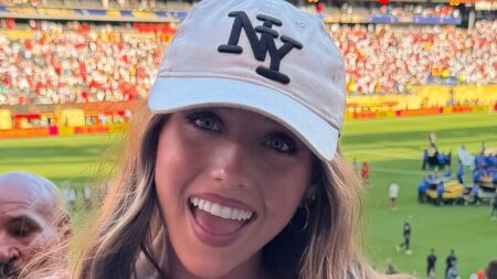 Abbey Clancy reveals her daughter Sophia, 15, was nearly arrested while flying to New York after she joked about ‘having a gun’ with immigration officers