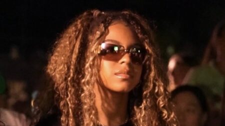 Beyonce’s daughter Blue Ivy looks just like her mother as she attends Lauryn Hill concert with her famous parents