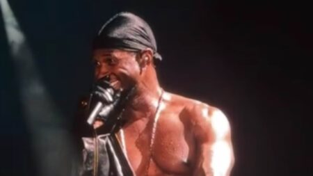Usher has X-rated response to viral awkward fan drama… as shirtless star simulates sex with ANOTHER concertgoer