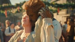 Olivia Colman baffles fans as she romps with Alexander Skarsgard in trailer for new film Wicker that’s been billed as ‘vulgar, horny yet unexpectedly heartwarming’
