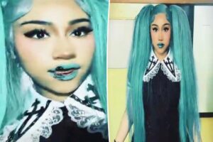 North West shows off blue lips, black teeth in zombie-inspired makeover