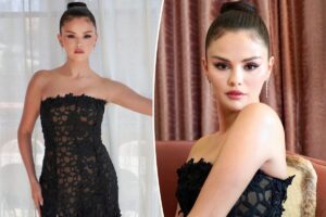 Selena Gomez shows off her full outfit for Taylor Swift and Travis Kelce’s wedding rehearsal dinner