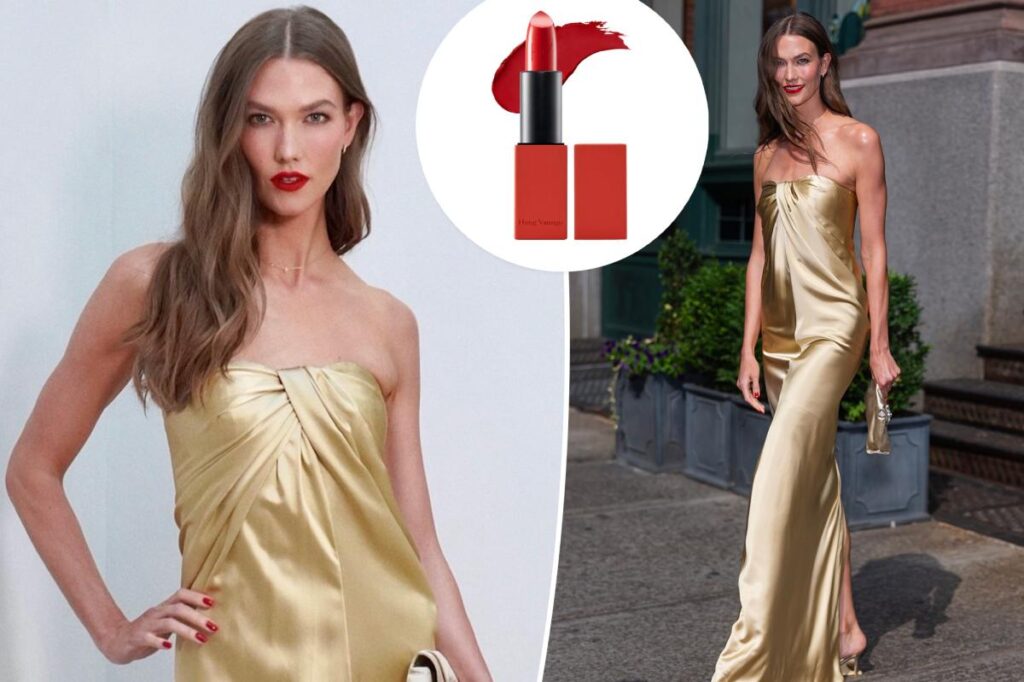 Karlie Kloss wore this red lipstick to Taylor Swift and Travis Kelce’s wedding