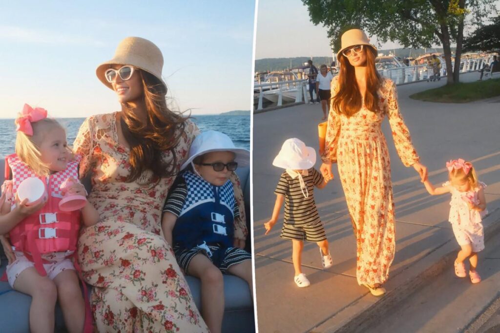 Paris Hilton shows off brunette hair transformation