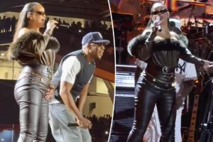 Rihanna surprises fans with her first performance in years at Jay-Z concert
