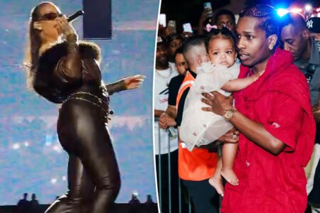 Rihanna’s daughter Rocki wears Fendi dress to Jay-Z’s Yankee Stadium concert