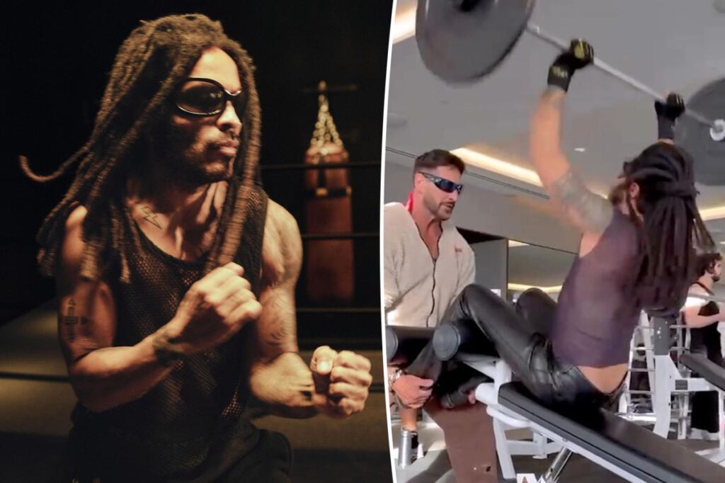 Lenny Kravitz reveals why he wears leather pants to the gym