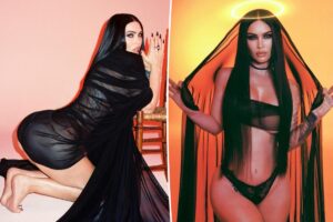 Megan Fox channels ‘Jennifer’s Body’ in gothic black lingerie