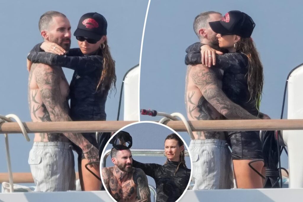 Adam Levine, Behati Prinsloo put on loved-up display during St. Tropez yacht getaway