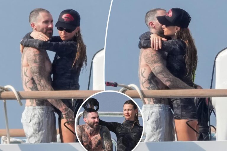 Adam Levine, Behati Prinsloo put on loved-up display during St. Tropez yacht getaway
