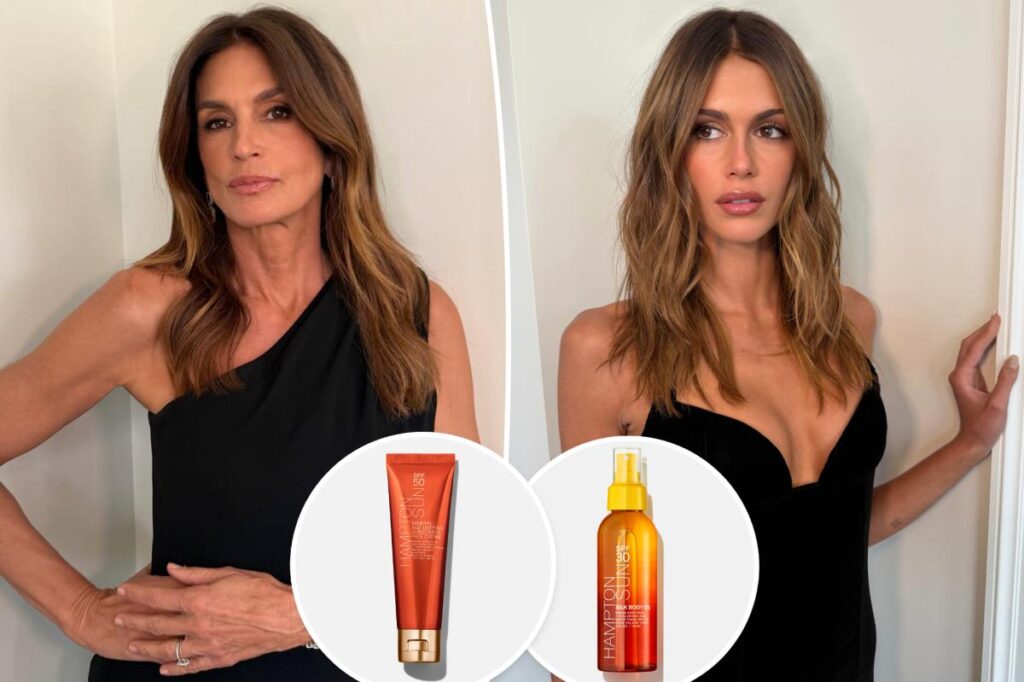 Cindy Crawford and Kaia Gerber both use Hampton Sun’s luxury sunscreen