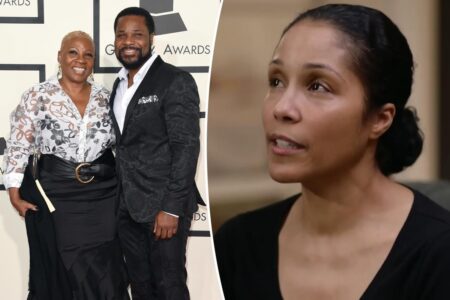Malcolm-Jamal Warner’s widow breaks down in tears over his death amid prenup war with actor’s mom