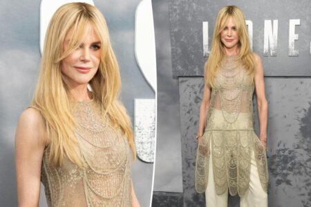 Nicole Kidman shines at ‘Lioness’ premiere in sheer metal mesh top