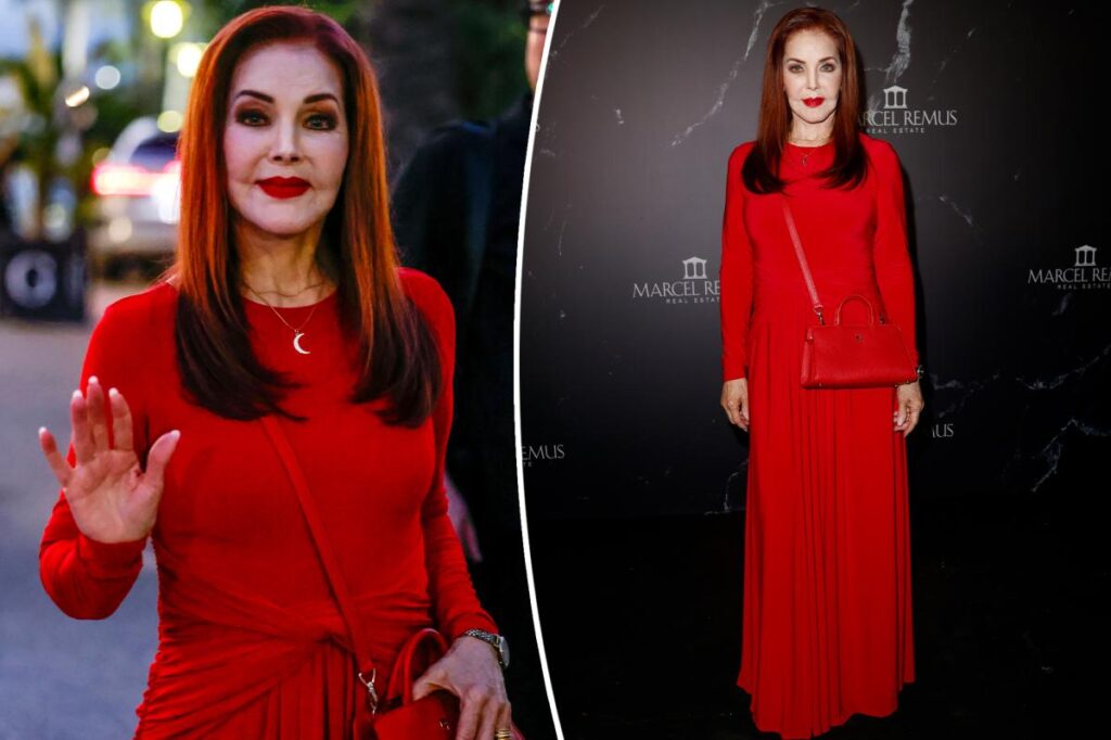 Priscilla Presley, 81, is ageless in head-to-toe red for rare event appearance