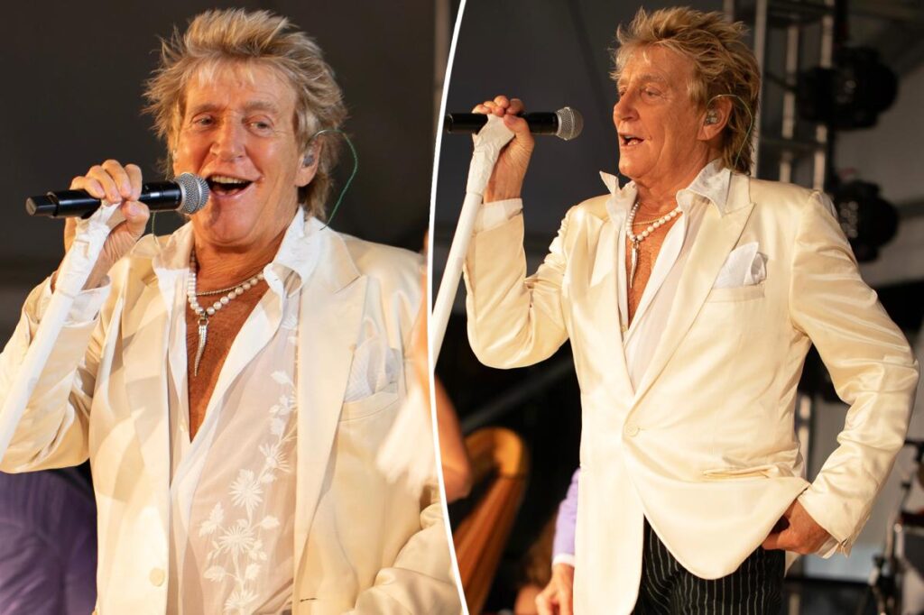 Rod Stewart looks spry during concert at Hamptons benefit