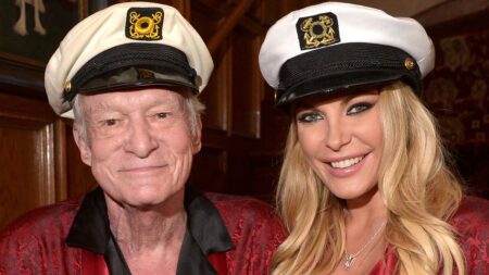 Hugh Hefner’s widow Crystal accuses Friends star of being ‘Playboy Mansion’s biggest customer’ after he mocked her for taking late mogul’s money