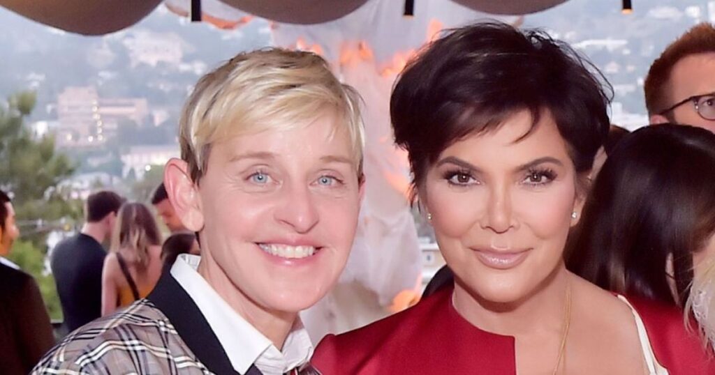Ellen DeGeneres Supports Kris Jenner After the Death of Her Mom MJ: ‘I Can’t Imagine the Grief’