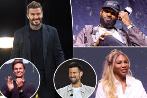 David Beckham, Serena Williams, Tom Brady and more