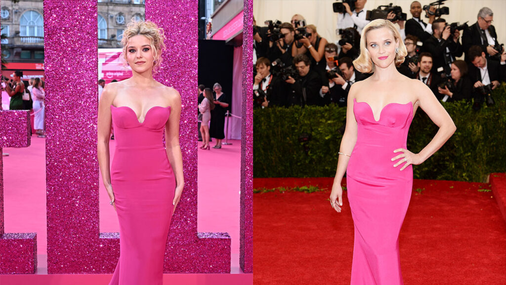 Pretty in Pink: ‘Elle’ Star Lexi Minetree Wears Reese Witherspoon’s 2014 Met Gala Look to London Premiere of ‘Legally Blonde’ Prequel