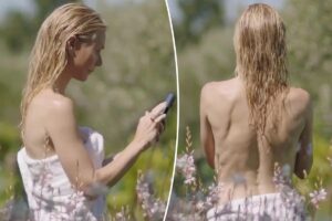 Gwyneth Paltrow, 53, bares it all and drops her towel in cheeky new Goop promo