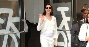 Anne Hathaway Makes Summer Layering Look Easy With This Cropped Cardigan — Her Style for $22