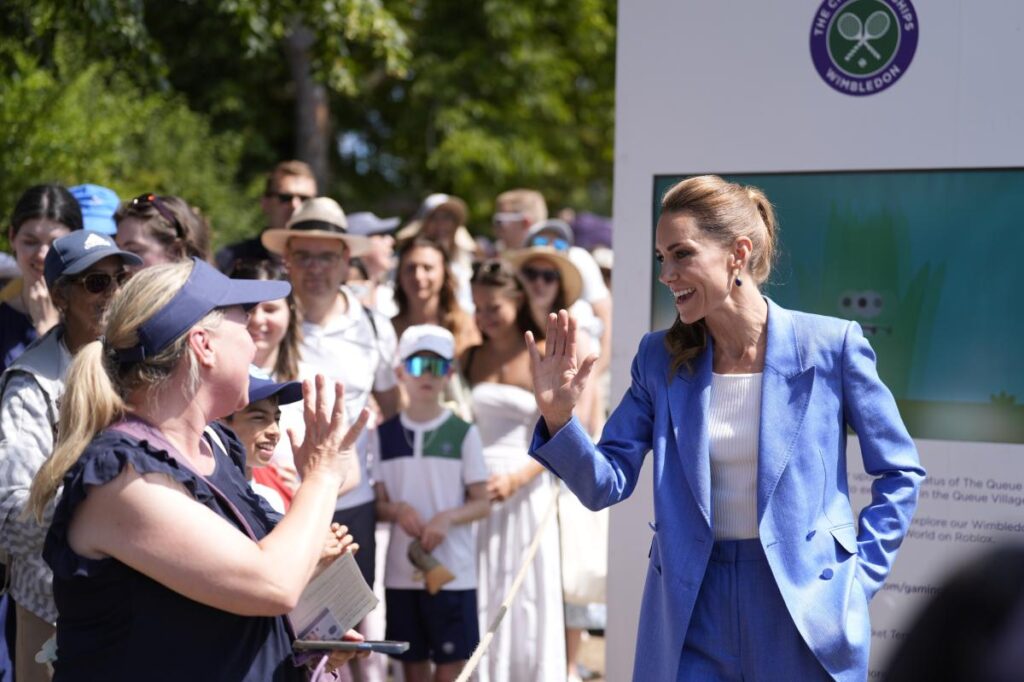 Princess Kate returns to Wimbledon, greets tennis fans lining up in the Queue