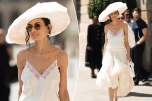 Demi Moore dons a dramatic hat for outing in Paris with Tallulah Willis