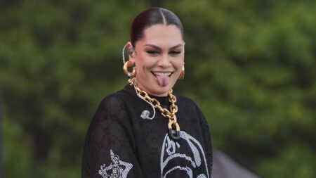 Jessie J puts on a racy display in a black lace look as she performs at Brighton Pride – after her split from boyfriend Chanan Colman