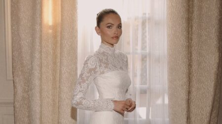 Thylane Blondeau shares the making of her Miu Miu wedding dress as she reveals the custom lace gown took 240 hours to make
