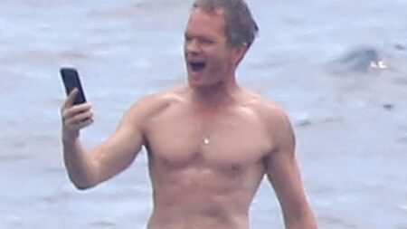 Super fit at 53! How I Met Your Mother star Neil Patrick Harris sizzles as he shows off sculpted abs during family day at sea on board Elton John’s yacht