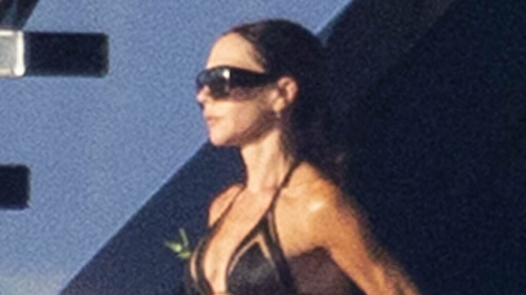 Victoria Beckham, 52, slips into a semi-sheer bikini with shirtless David on their £16million superyacht in Cannes – but will they risk a run-in with estranged son Brooklyn?
