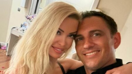 Alicia Douvall is married! Former glamour model ties the knot with her businessman fiancé a year after romantic Maldives proposal