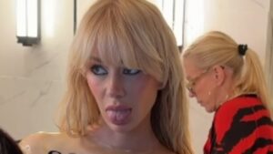Olivia Attwood covers her modesty in a sheer PVC top and sizzles in a bikini as she shares behind the scenes snaps of her racy Cosmopolitan photoshoot