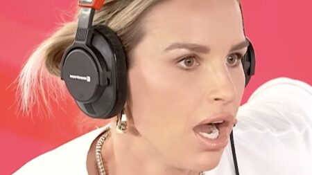 Pregnant Vogue Williams pulls off an incredible prank on co-host Jamie Theakston as she tricks him into thinking she’s gone into labour live on Heart Breakfast