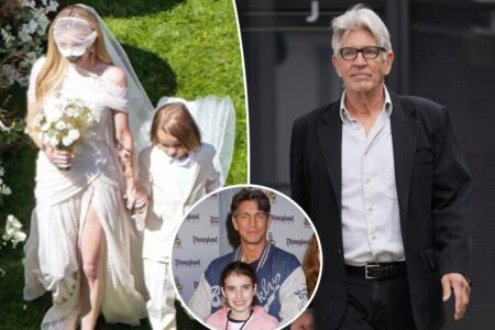 Emma Roberts’ son walked her down the aisle