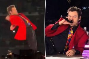 Harry Styles’ onstage slip — and smooth recovery — needs to be seen to be believed