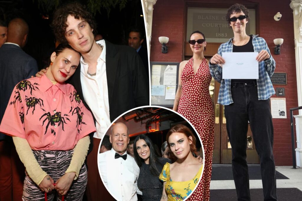 Bruce Willis and Demi Moore’s youngest daughter, Tallulah, marries musician Justin Acee