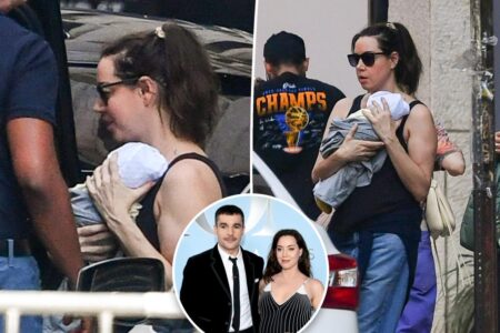 Aubrey Plaza seen with newborn for first time since welcoming baby with Christopher Abbott