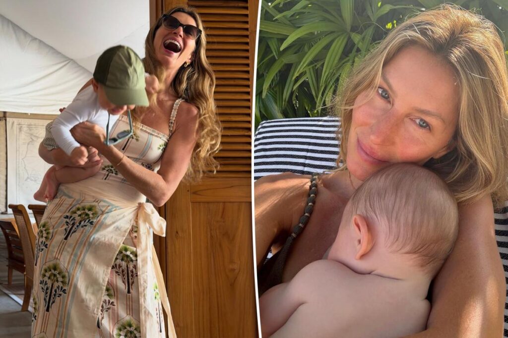 Gisele Bündchen shares rare photo of her 18-month-old son copying her workout routine