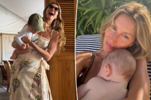 Gisele Bündchen shares rare photo of her 18-month-old son copying her workout routine