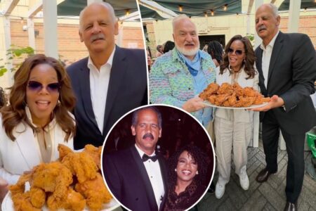 Oprah Winfrey makes rare appearance with longtime partner Stedman Graham at talk show anniversary party
