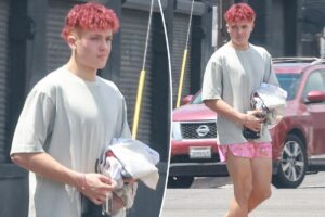 Angelina Jolie’s 18-year-old son Knox shows off a daring new red hair