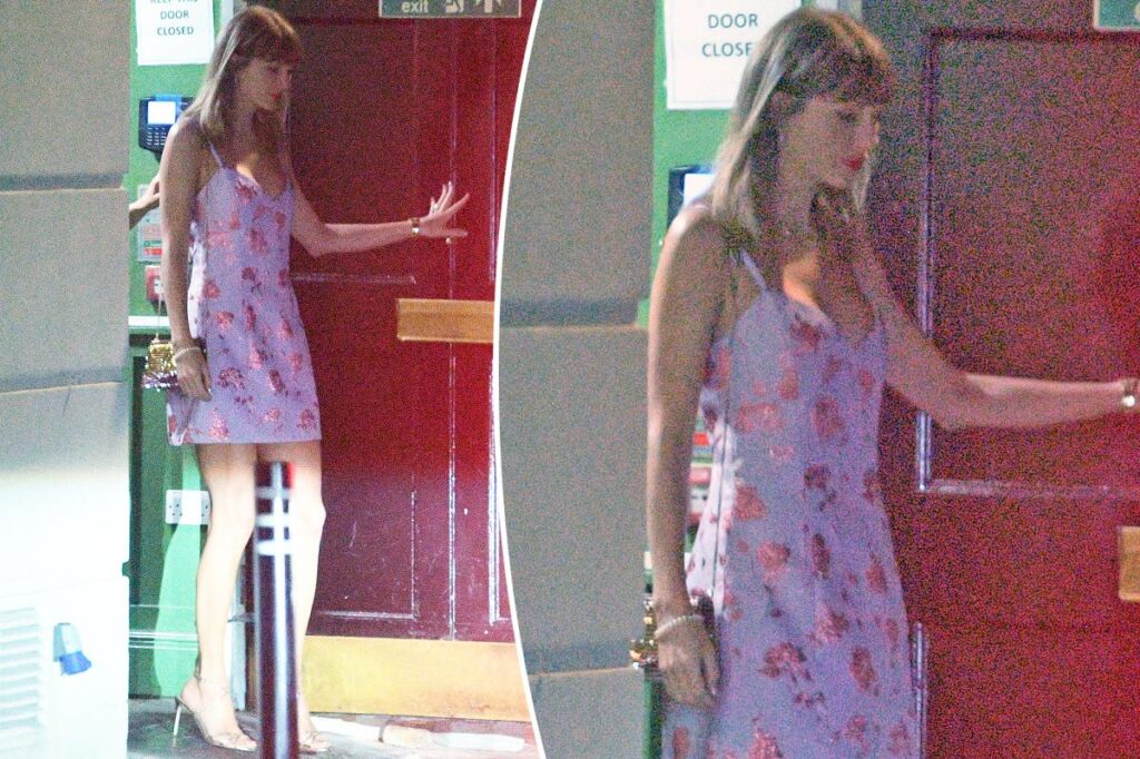 Taylor Swift stuns in lavender dress for London outing without Travis Kelce
