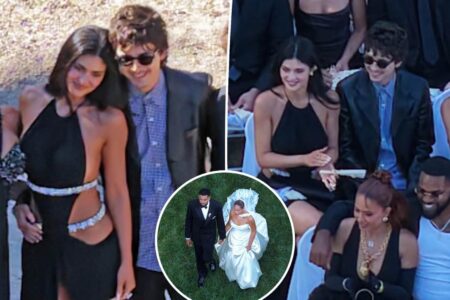 Kylie Jenner dares to bare at Jordyn Woods’ wedding in cutout dress with sky-high slit