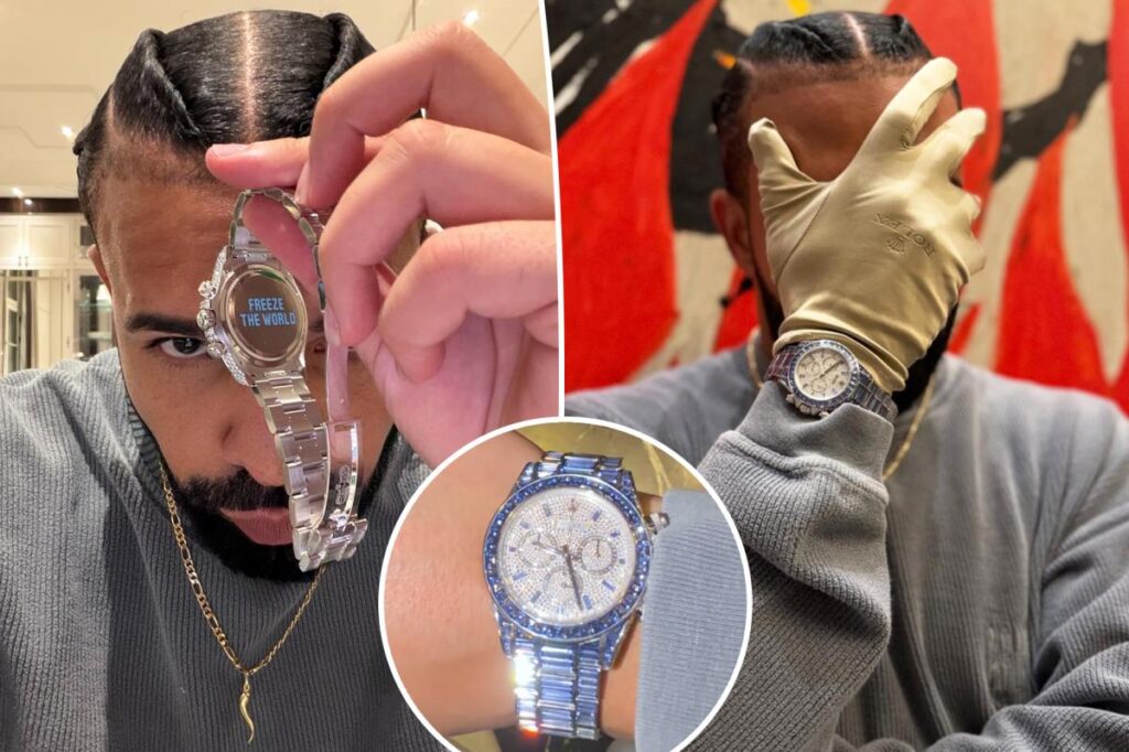 Drake’s custom Ice Gradient Daytona Rolex watch could be worth $5M