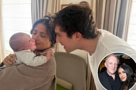 Salma Hayek is officially a grandma after stepson François Pinault Jr. welcomed first baby