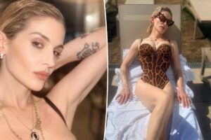 Kelly Osbourne wows in leopard-print swimsuit as she steps ‘away from the madness’