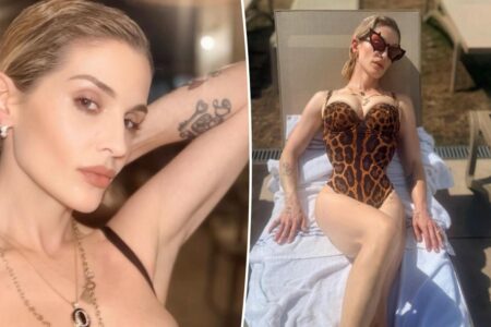 Kelly Osbourne wows in leopard-print swimsuit as she steps ‘away from the madness’