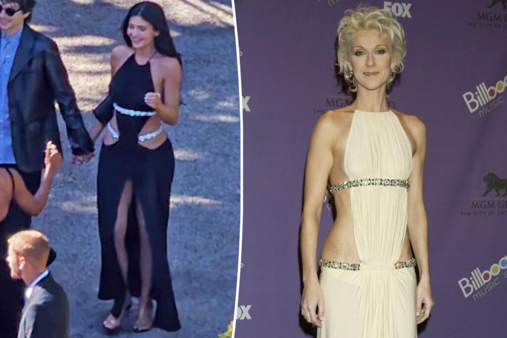 Celine Dion wore Kylie Jenner’s wild cutout wedding-guest dress first